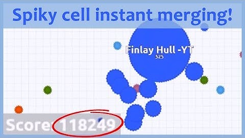 Agar.io - Spiky cell instant merging server | 118.2k score!