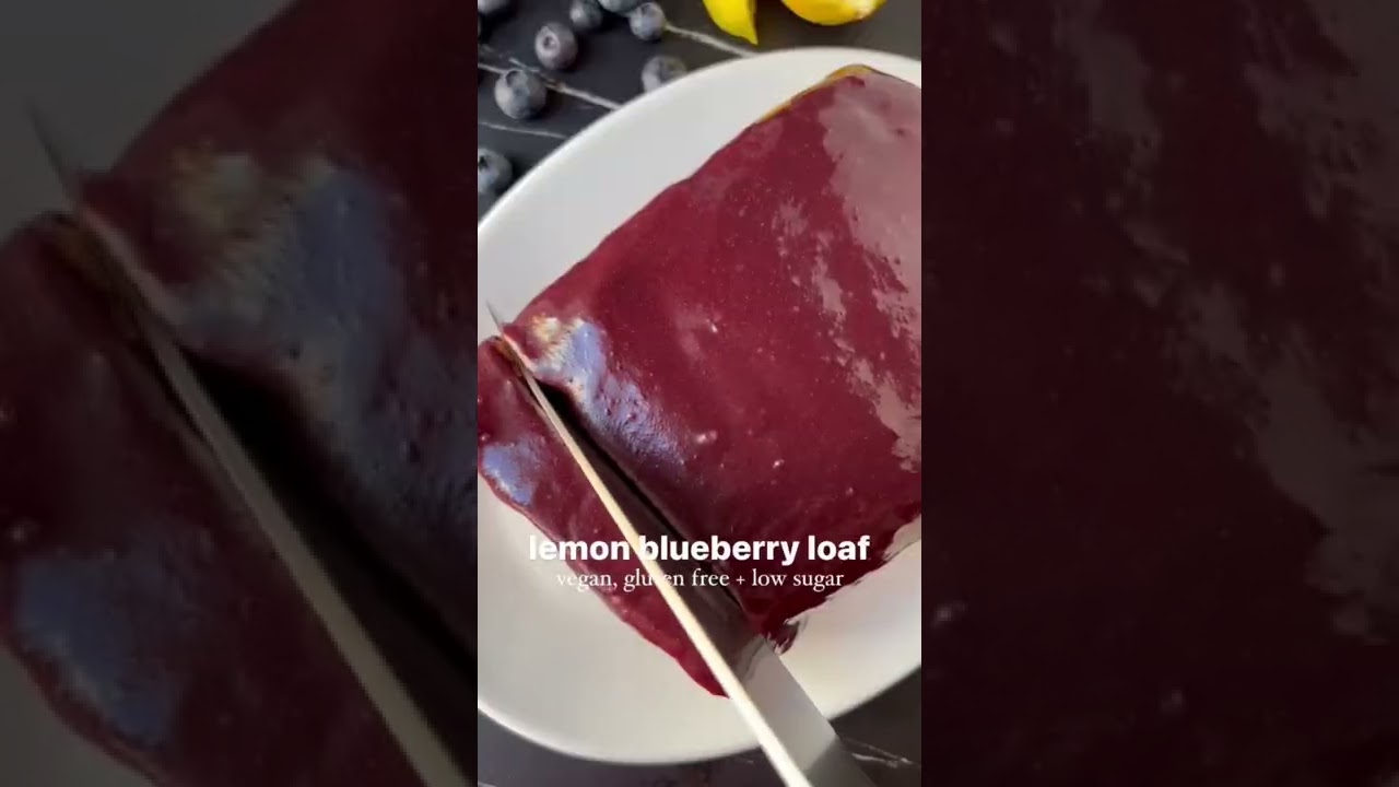LEMON BLUEBERRY LOAF (vegan, gluten free + low sugar) 