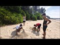 Beach DAY  ⛱️  sab ne milkar banaya pyramid 😎