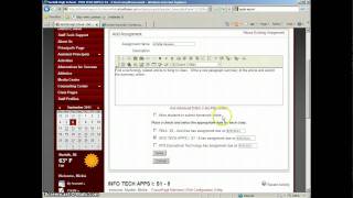 Using Homework Dropbox in SchoolFusion