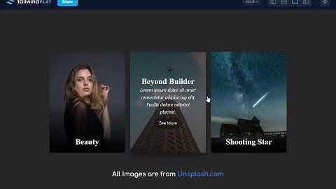 Responsive Animated Image Cards in Tailwind CSS