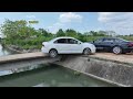 Driving on narrow road, afraid of falling? Seasoned or new driver? #CarFallingIntoWater