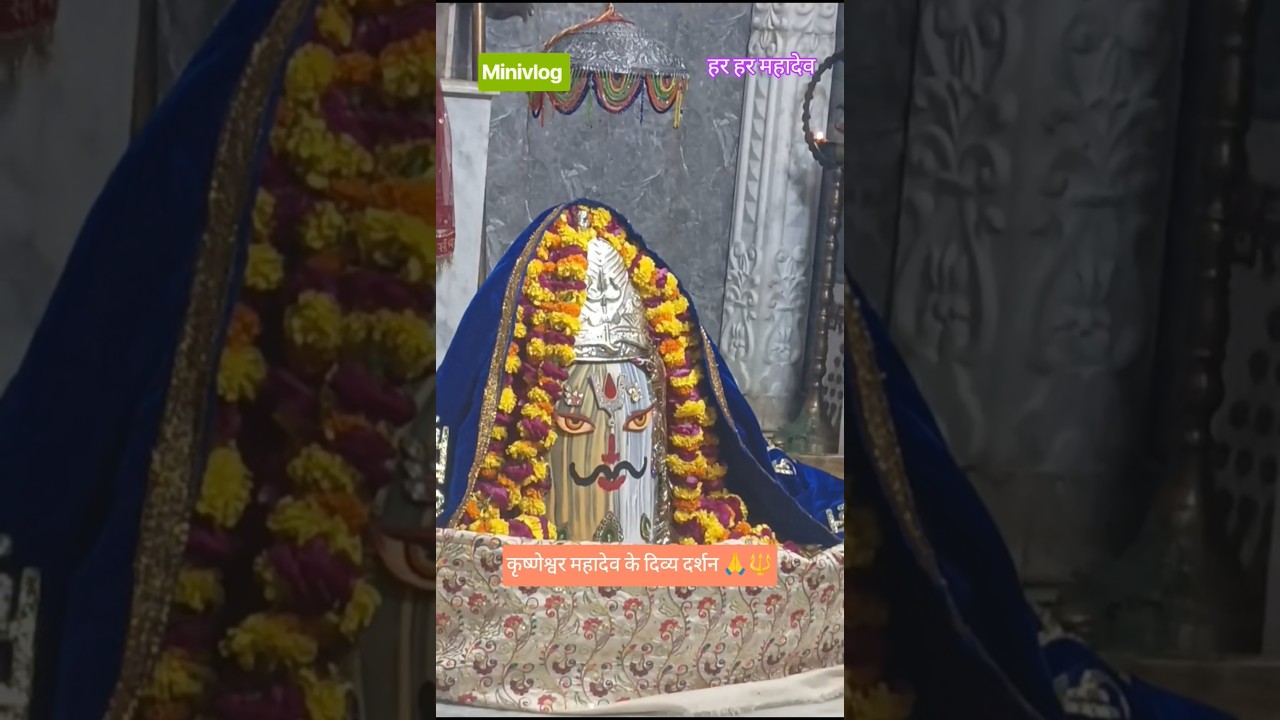 कृष्णेश्वर महादेव के दिव्य दर्शन🙏🔱🕉️ #minivlog #shorts #tren