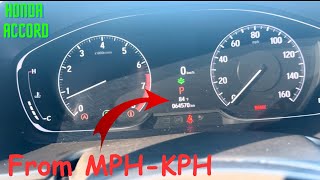 Quick Trick! Change MPH to KPH on Your Honda Accord (2018–2022)