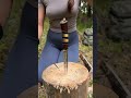 Pretty woman  knows how to handle a knife camping survival bushcraft outdoors