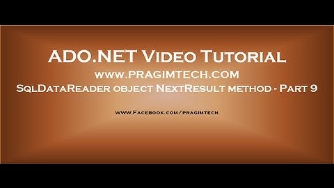 SqlDataReader object