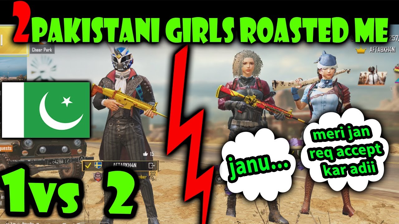 Random PAKISTANI GIRLS Roasted ME - 1 vs 2 TDM Challenge | PUBG Mobile