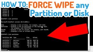 How to FORCE WIPE a Partition or Disk!