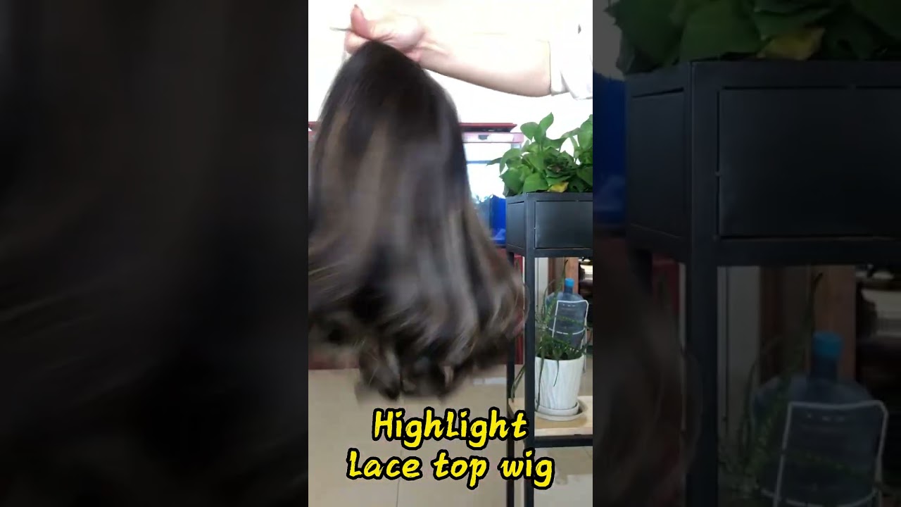 Stock highlight balayage lace top wig 