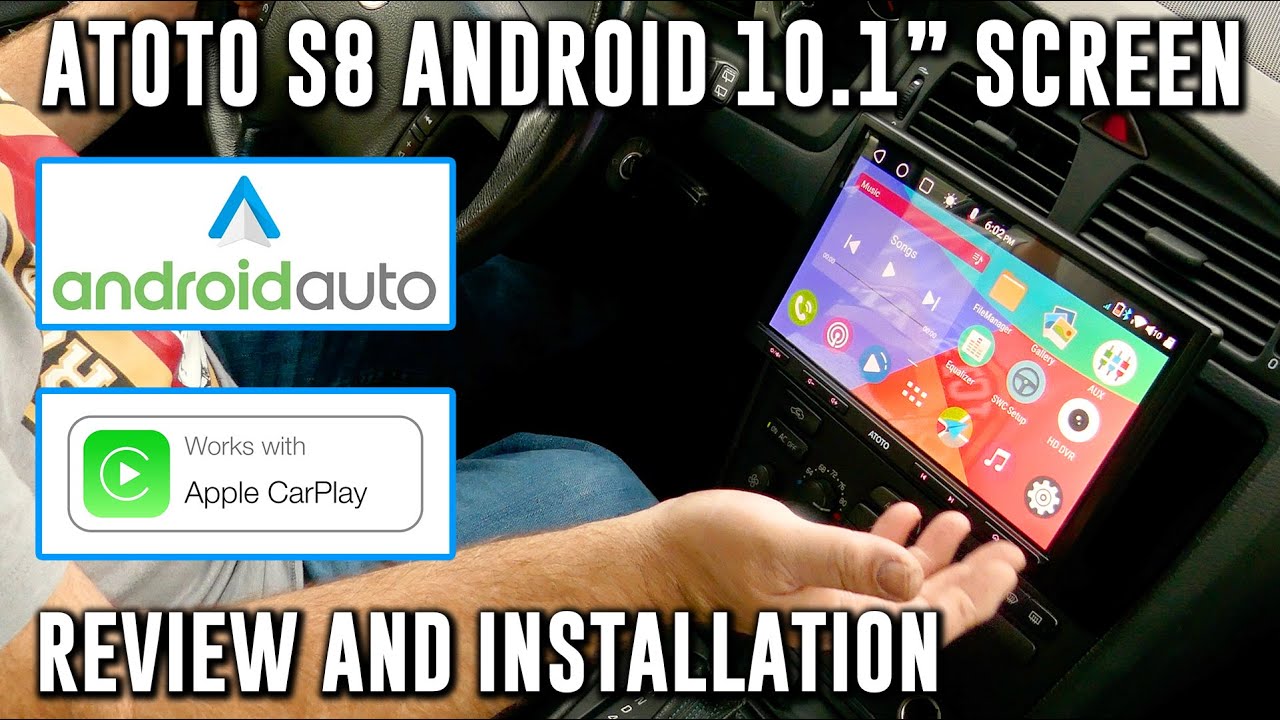 Atoto S8 10 Screen Android Car Stereo Head Unit Review and Installation  Apple Carplay, Android Auto 