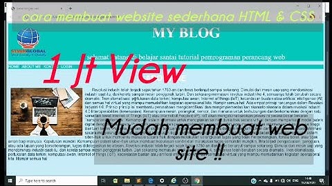 TUTORIAL MEMBUAT WEBSITE SEDERHANA HTML & CSS | Sublime Text 3