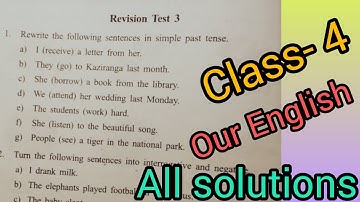 class- 4//Revision Test 3//all activities//চতুর্থ শ্রেণী//ইংৰাজী//all solutions//youtube