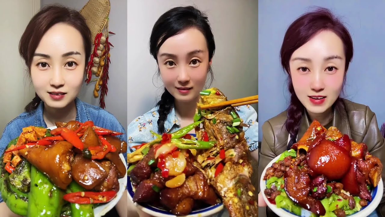 Yummy#8 Homemade Dishes -Hot and Ready! Meat, Fish & Fresh Boiled Greens..#mukbang #food #yummy 