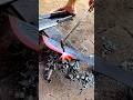 Heating and Shaping Long Steel Blades with Intense Fire in a Traditional Workshop #shorts