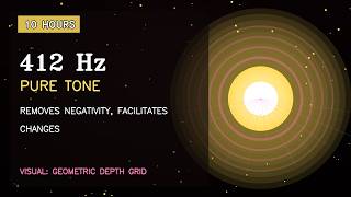 412 Hz Pure Tone - 10 Hours - Dark 3D Screen - Removes Negativity, Facilitates Changes