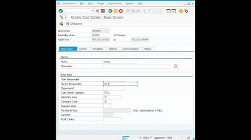 Create Cost Center in #SAP #shorts