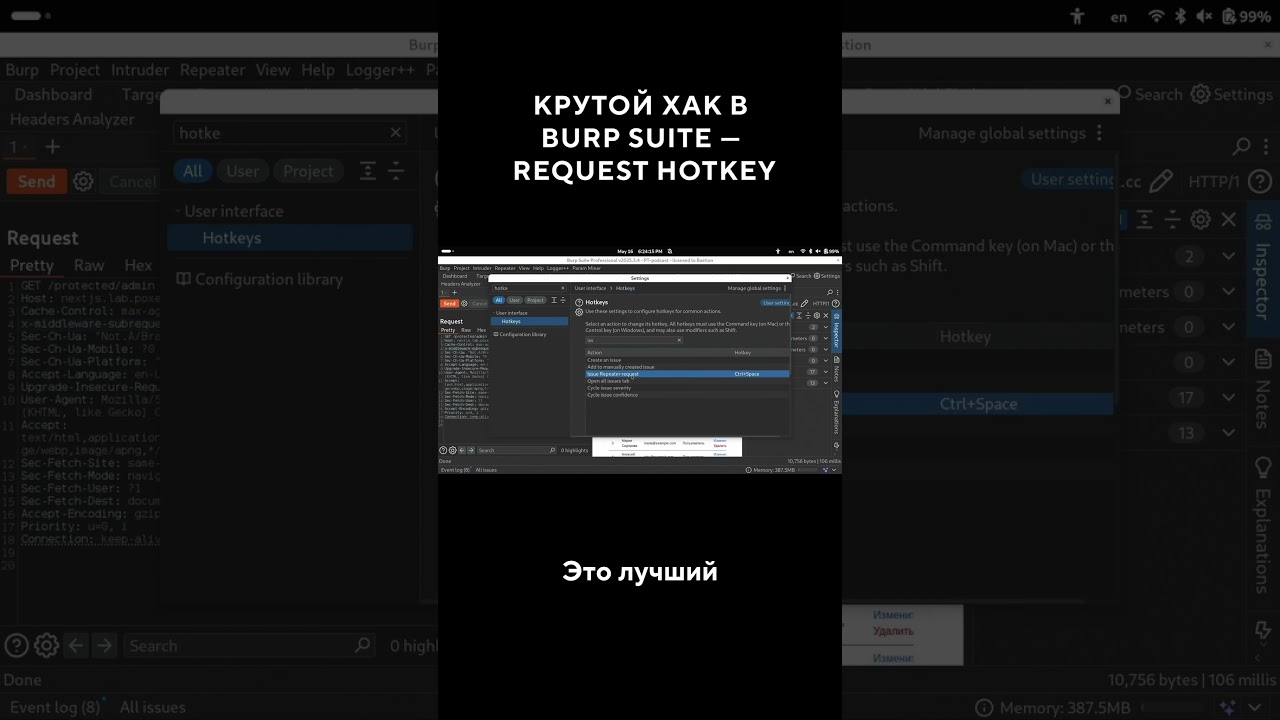 Крутой хак в Burp Suite — Request hotkey