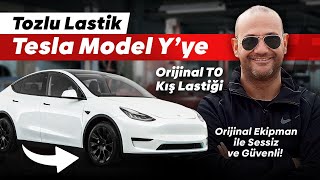 TOZLU LASTİK | Tesla Model Y’ye Kışlık Lastik Takıyoruz