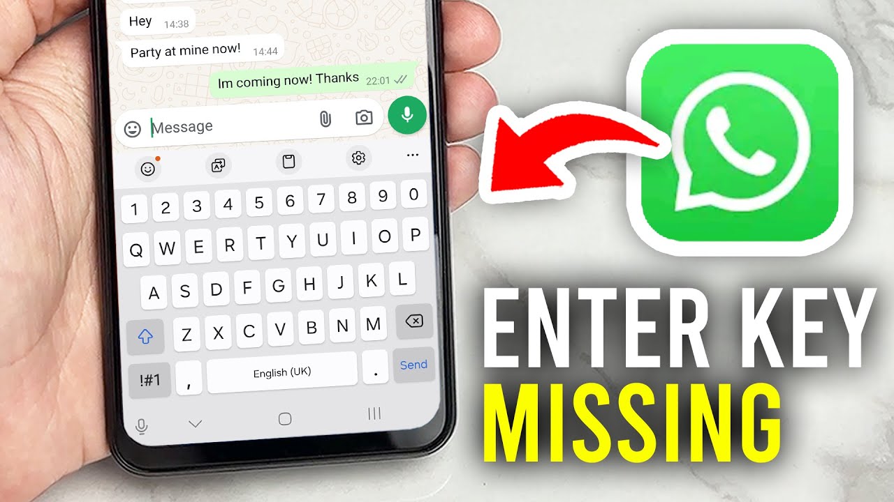 How To Fix Missing Enter Key On WhatsApp - Full Guide - YouTube