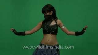 Indian Belly Dancer In Green Screen