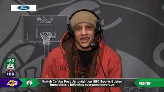 POSTGAME INTERVIEW: Jordan Walsh talks win over Lakers, finding his rhythm in starting lineup