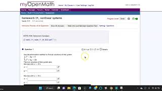 MyOpenMath Navigation