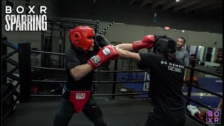 BOXR Gym: Sparring | Boxing | Training Coach Speedy vs Amateur Boxer Louis-Arthur