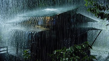 Listening in 3 Minutes to SLEEP FAST | Strong Rain & Mighty Thunder Sounds on the Roof of Old House
