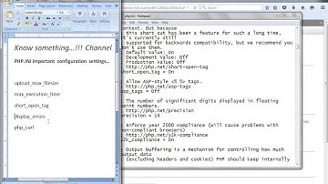 php ini - 5 important configuration settings
