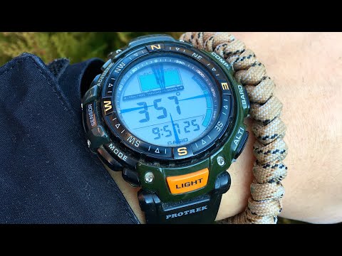 CASIO PROTREK PRG₋40（Red） Casio Protrek PRG-40SJ Men's Wristwatch Digital Round Black