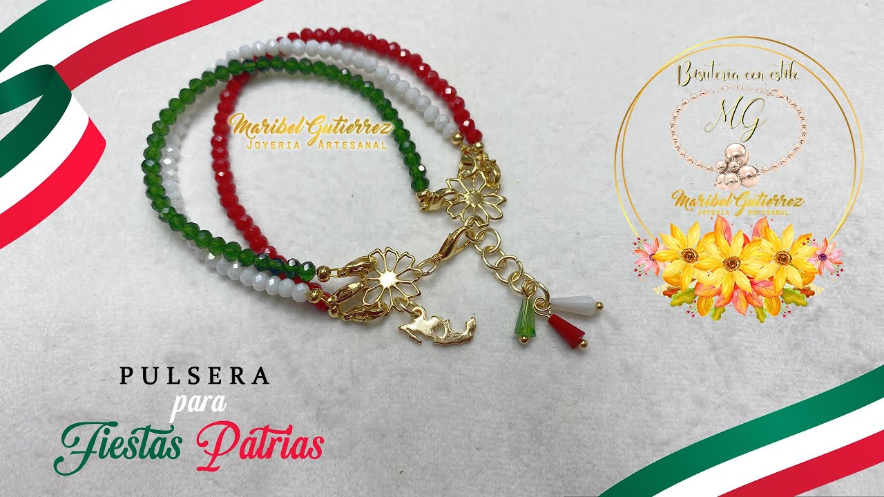 Pulsera para FIESTAS PATRIAS | ¡Felices Fiestas Patrias! 🟩⬜🟥✨