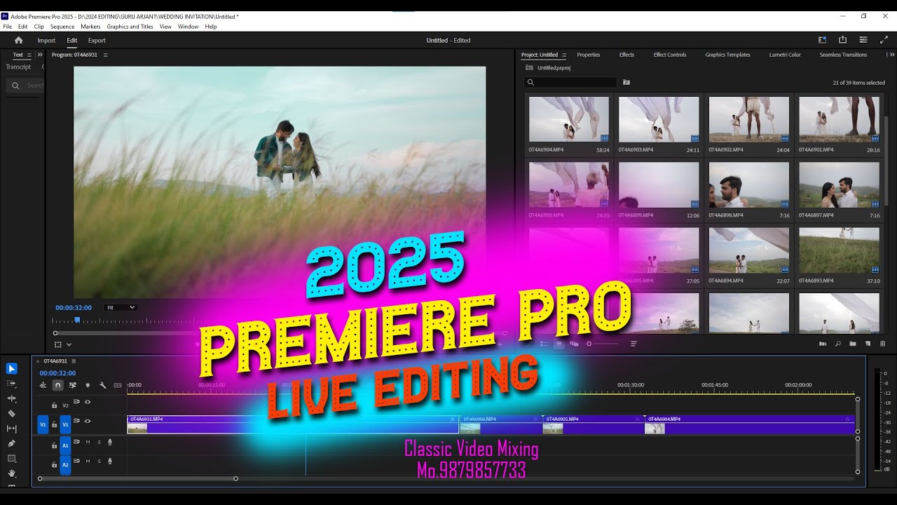 premiere pro wedding video editing || premiere pro video editing tutorial in hind | Premiere 2025