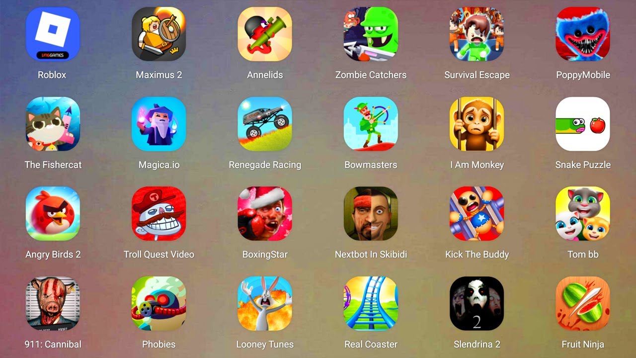 Roblox,Survival 456 But It's Impostor,Poppy Playtime 4,Ultimate Bowmasters,Red Ball 4,Free Fire...