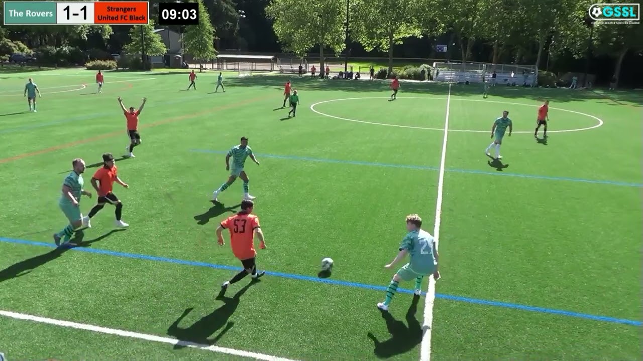 June 23, 2024 • The Rovers vs. Strangers United FC Black • GSSL Summer 2024 Men Open D2