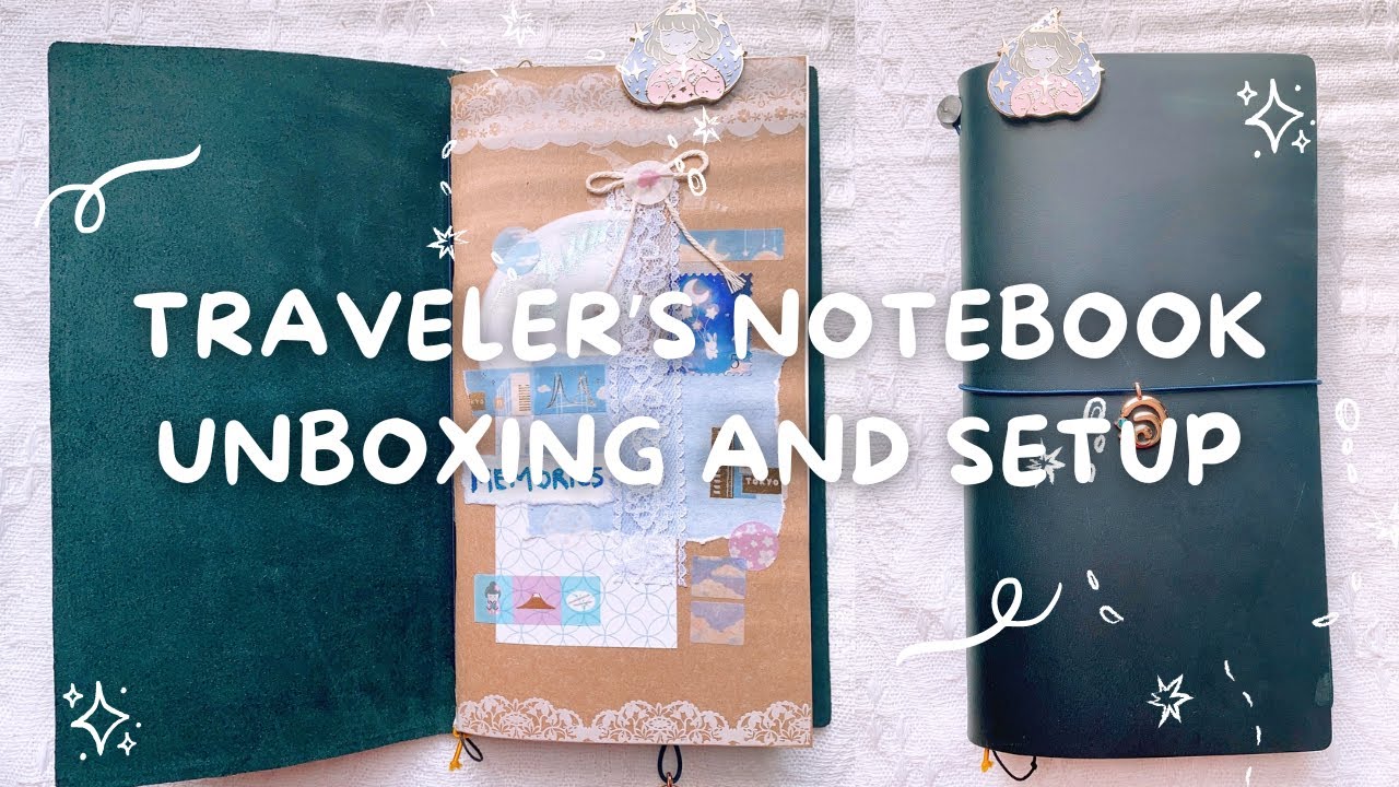 Распаковка блокнота Traveler's Notebook (синее издание) 📘 середина 2023 г. Настройка блокнота Tra...