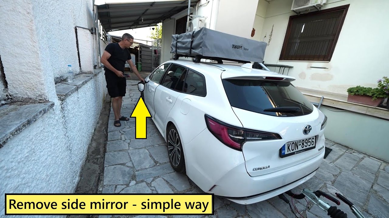 How to remove driver's mirror from TOYOTA COROLLA 2021-2025