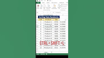 Sorting Data Randomly in excel #shorts #excel #excelshorts