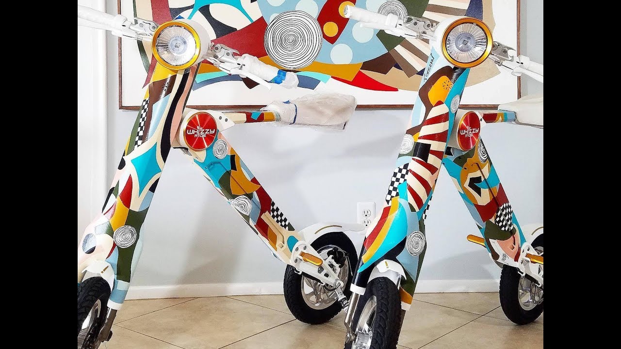 WhizzyRide electric Bike hand painted by artist Amauri Torezan for ArtBasel