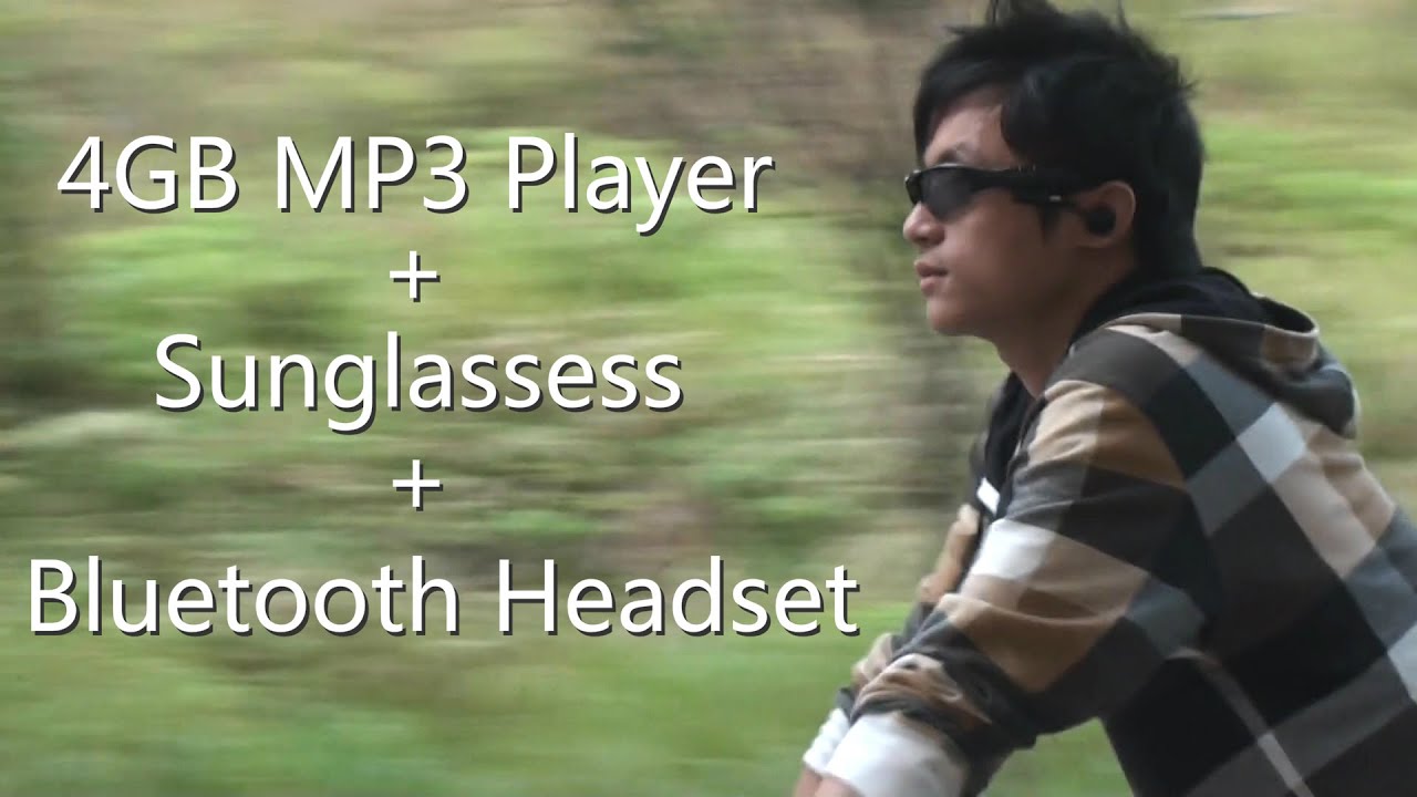 4GB MP3 Player Sunglasses Bluetooth Headset Handsfree for iPhone Samsung