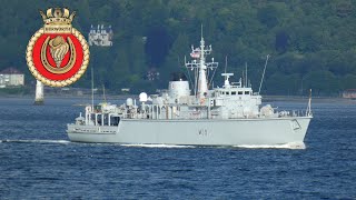 HMS Hurworth patrolling on the Clyde