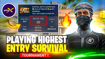 Playing Highest Entry Survival Tournament Matches 🔥 | Solo Tournament Gameplay | Ep-3
