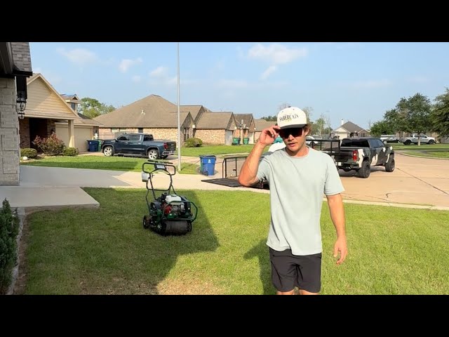 Aerating My Yard!