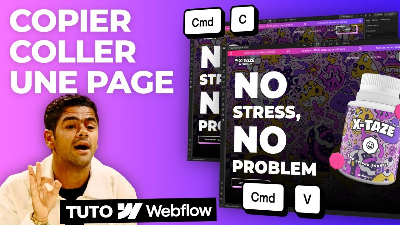 Formation Webflow - Comment copier-coller une page d'un projet ? - YouTube