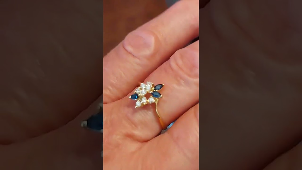Ещё одно колечко для Светланы. 1️⃣8️⃣кт золото природные #бриллианты #сапфиры