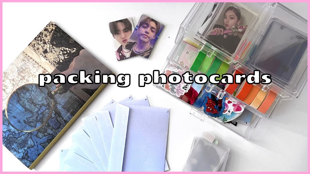 package kpop photocards with me 2 🤍 how i pack group orders YouTube