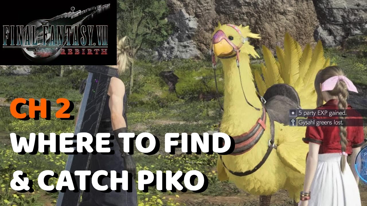 Where To Find & Catch Piko - Grasslands Chocobo | Final Fantasy 7