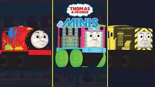 All Neon Engine With James, Toby And Iron Bert -Thomas & Friends Minis