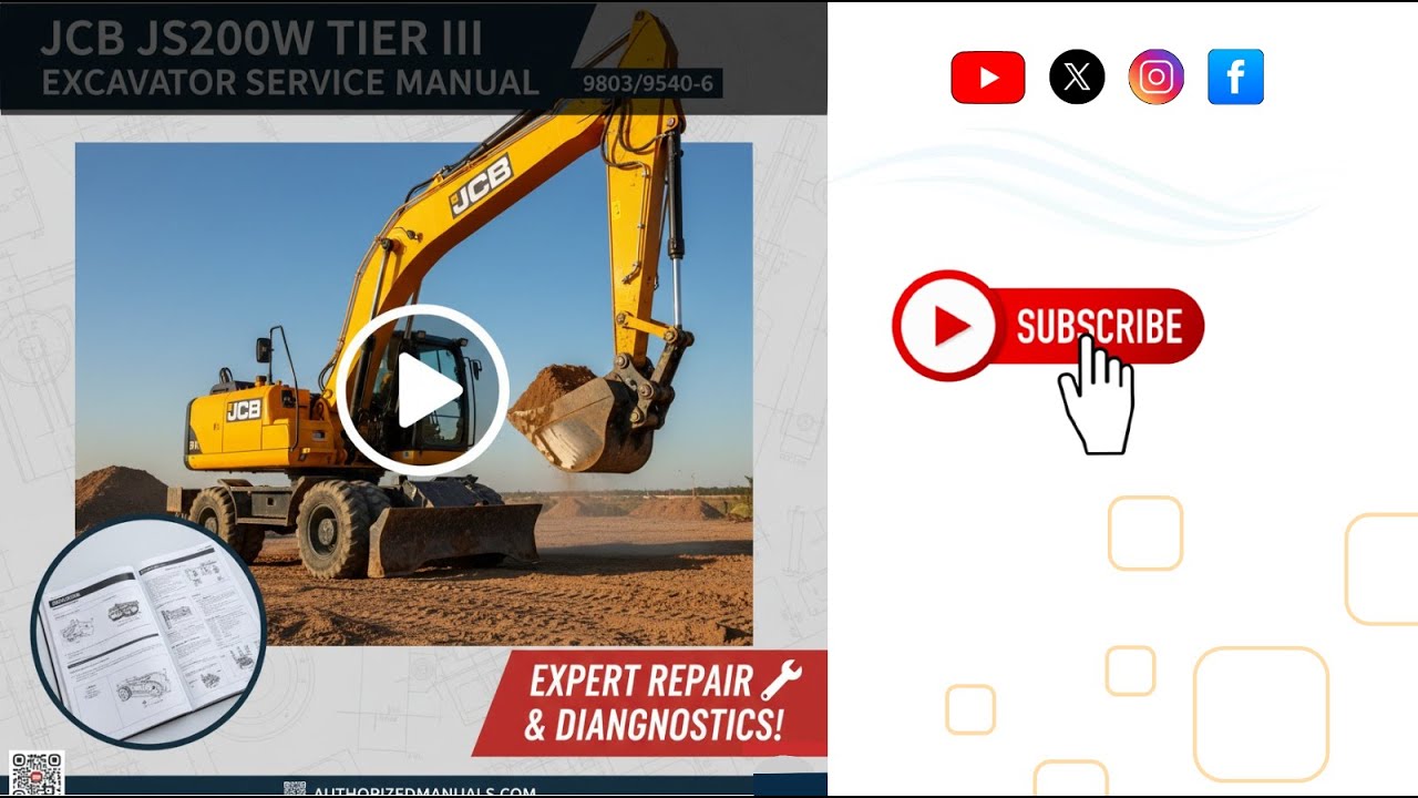 🚜 JCB JS200W Tier III Excavator ⚙️ Complete Service & Maintenance Guide 🔧