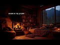 Cozy Cabin in a Heavy Rainstorm | Deep Sleep Sounds, Thunder & Crackling Fireplace (No Ads)