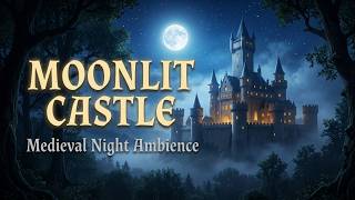 Medieval Fantasy Night Ambience 🌙 | Dreamy Moonlit Castle for Deep Sleep & Relaxation